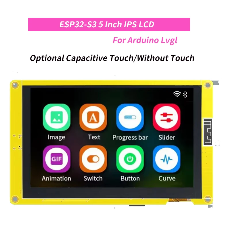 ESP32-S3 Modulo TFT RGB Flash da 5 pollici IPS LCD 800*480 HMI 8M PSRAM 16M con WiFi e Bluetooth Touch opzionale per Arduino Lvgl