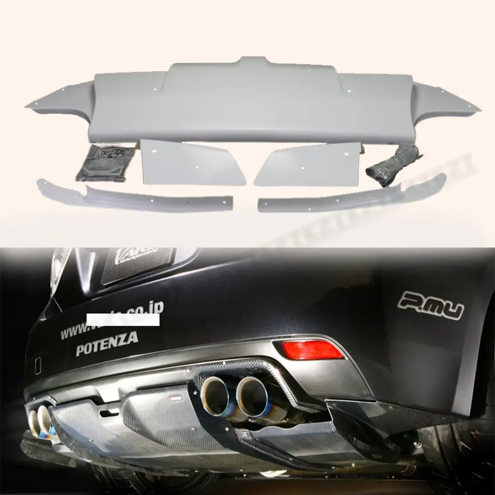 For Subaru Impreza 10 Gr Sti Vrs Style 09 Style Rear Under Diffuser W/Side Add On Fiber Glass