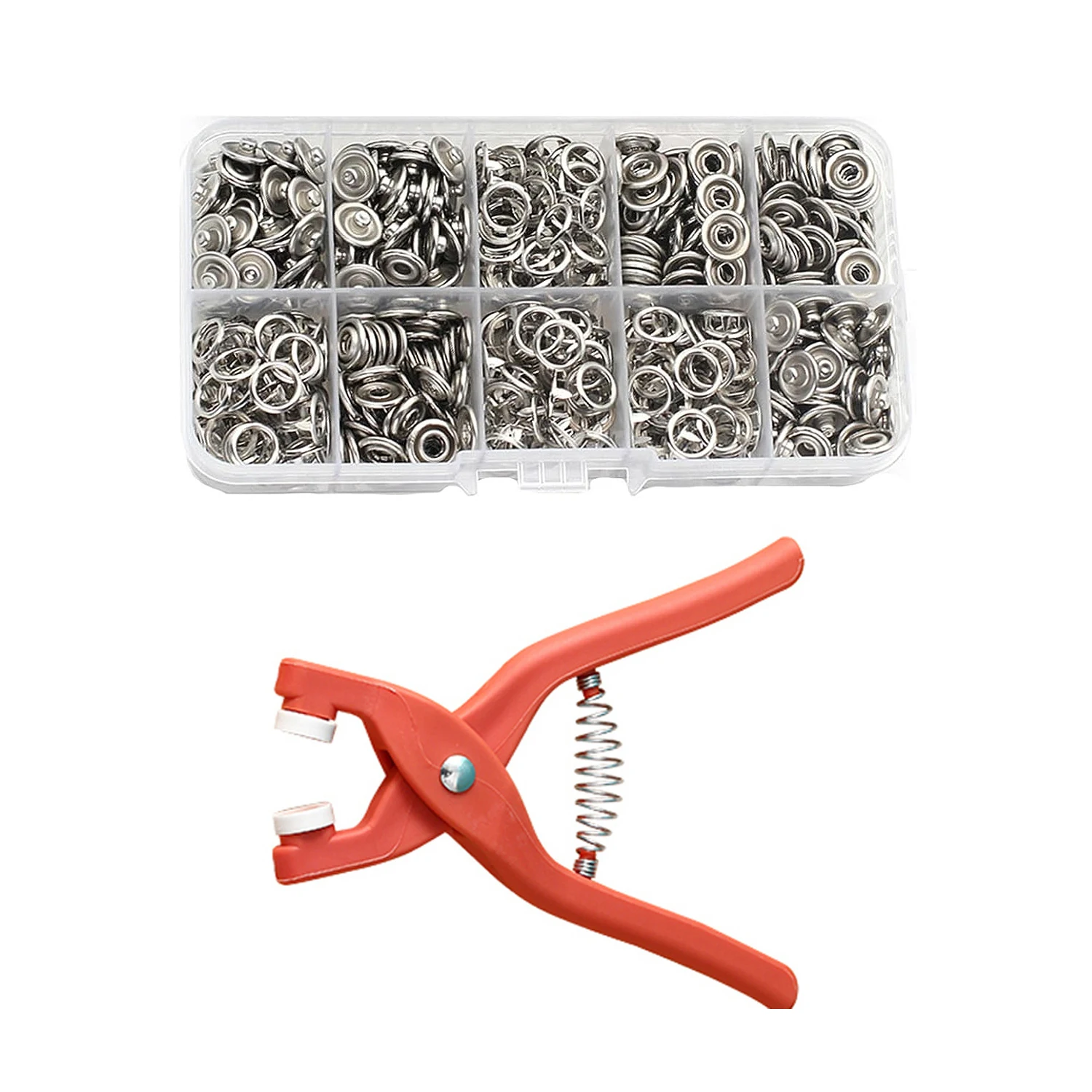 50 Sets Snap Button Kit With Hand Pressure Pliers Snap Button Claw Perfect for DIY Craft , Sewing , and Clothing Repairs