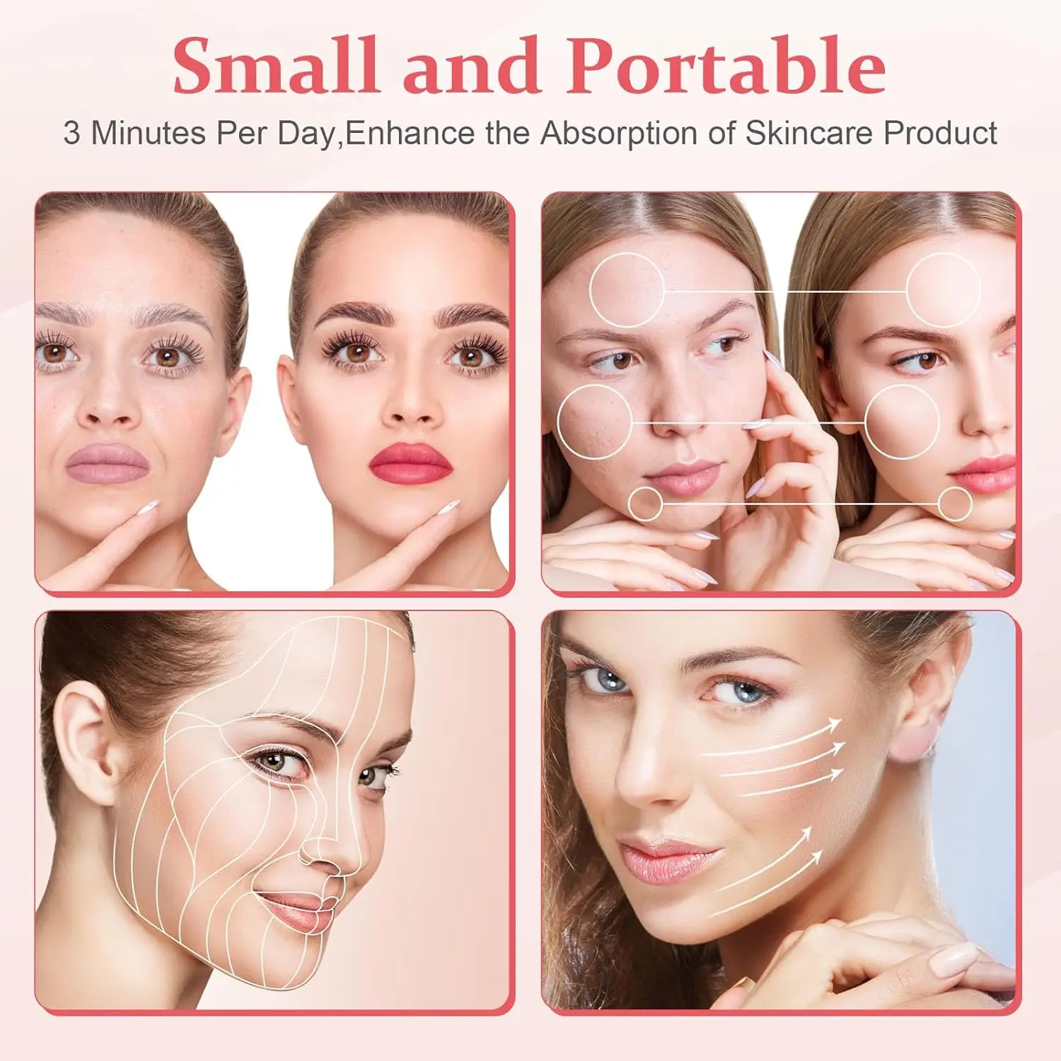 Masażer do twarzy LED z terapią światłem, EMS, elektryczny, liftingujący, narzędzie kosmetyczne do pielęgnacji twarzy i szyi, zabieg liftingujący, pielęgnacja skóry, masażer do twarzy.