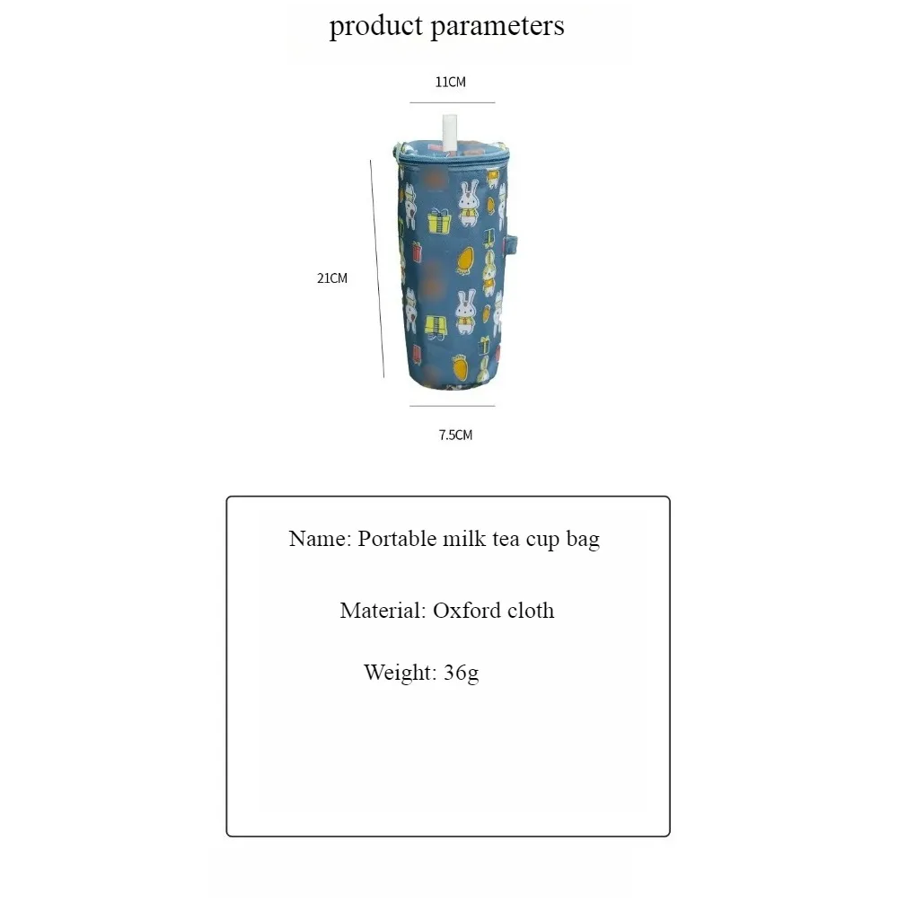 Portable Milk Tea Tote Bag Heat Preservation Bag Carrying Insulated Cup Cover Umbrella Bag Handbag Camping Drinkware Accessories