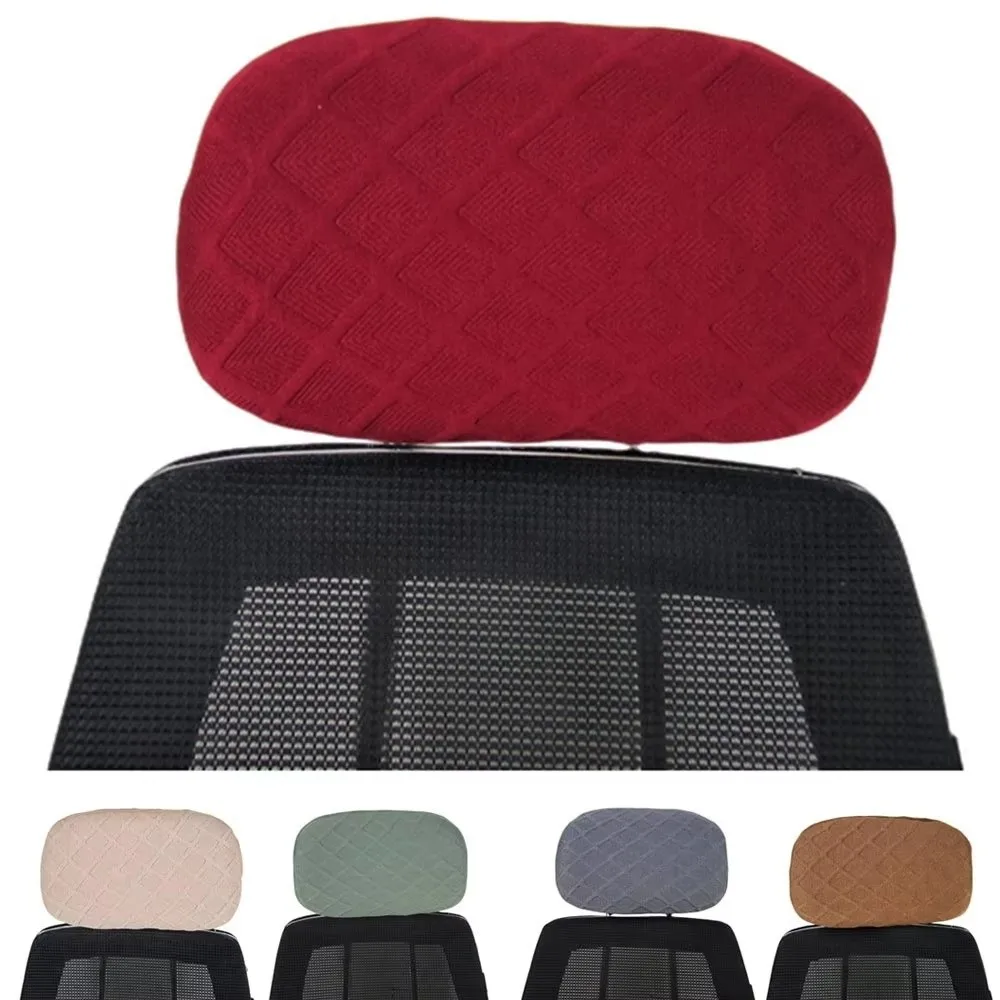 Jacquard Swivel Chair Headrest Cover Elastic Dust-proof Gaming Chair Head Pillowcase Thickened Half-Wrap Chair Head Covers