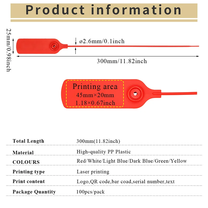 Tamper Proof plomba kontrolna z tworzywa sztucznego niestandardowe gaśnica tagi numerowane etykiety wysyłkowe ubrania buty spersonalizowane krawaty