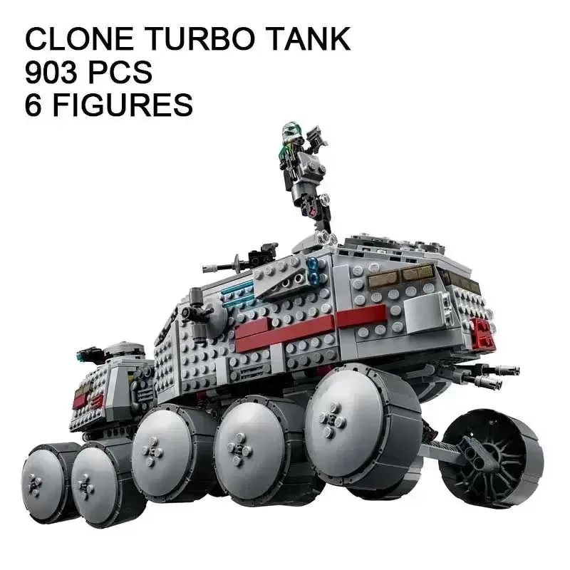

903 pcsCompatible Clone Turbo Tank Building Block Props Model Children's Assembled Toys Birthday 75151 Gift