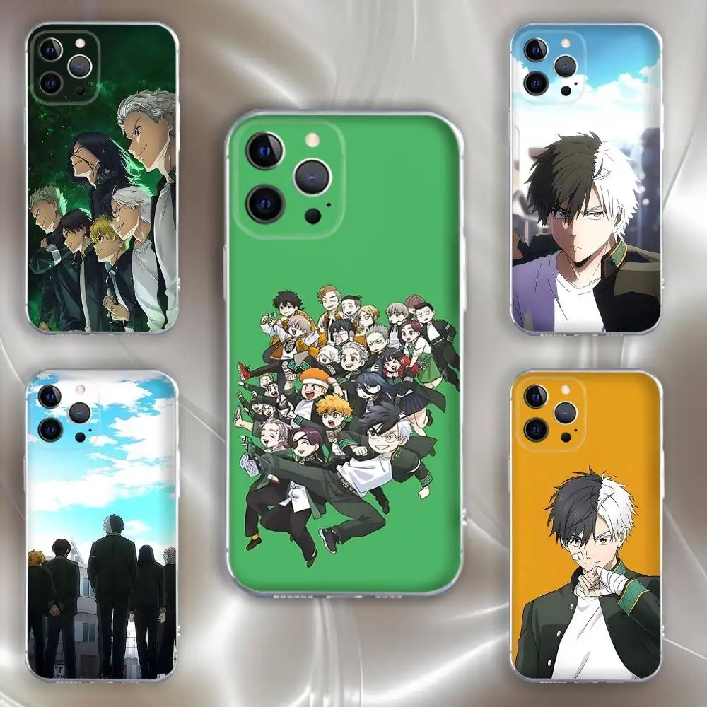

Anime W-Wind Breaker Sakura Phone Case For iPhone 16,15,14,13,12,11 Pro,Max,Plus,X,XS,XR,SE,Mini Transparent Silicone Soft
