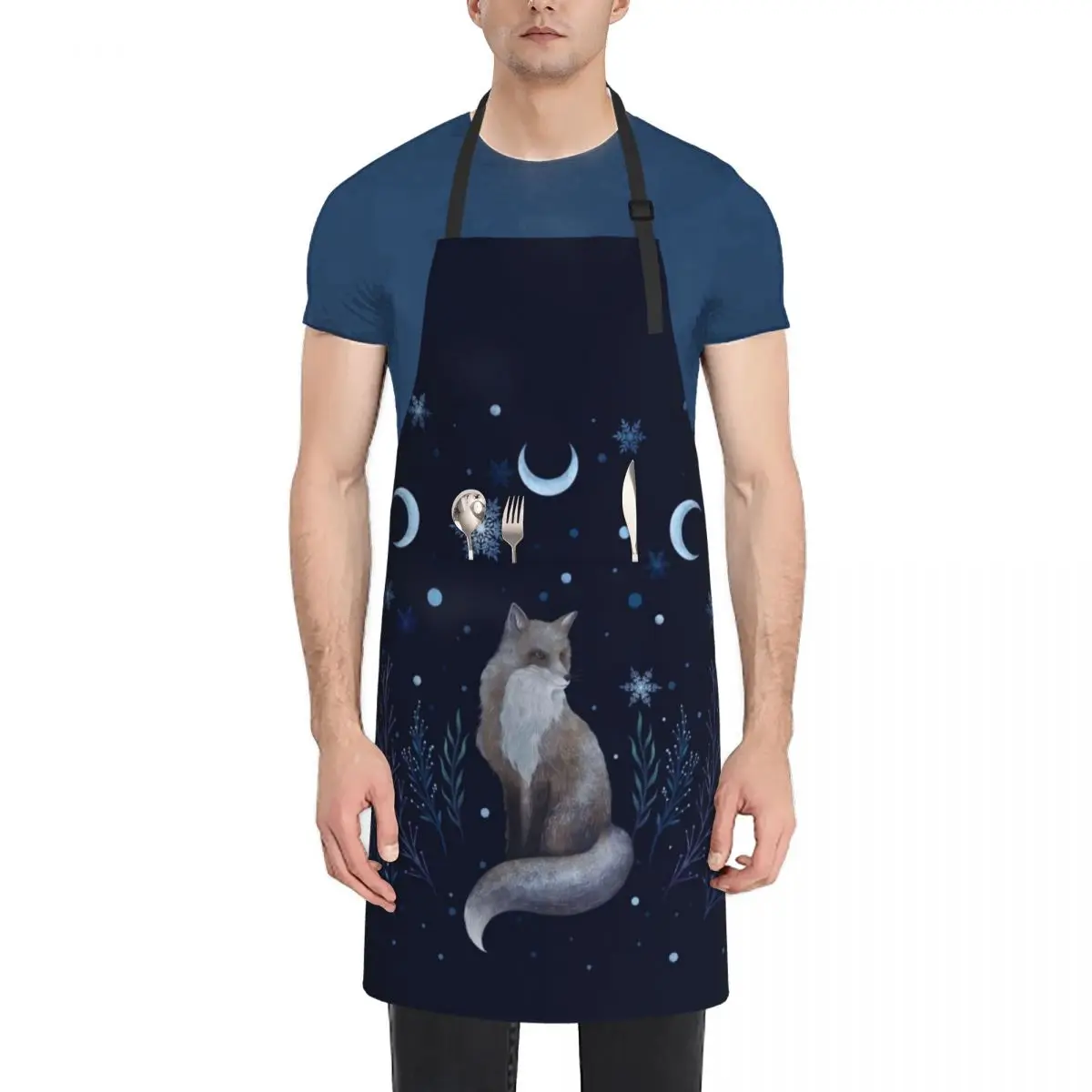 

Winter Fox Apron Custom Salon Novelties Kitchen And Home kitchen and home Apron