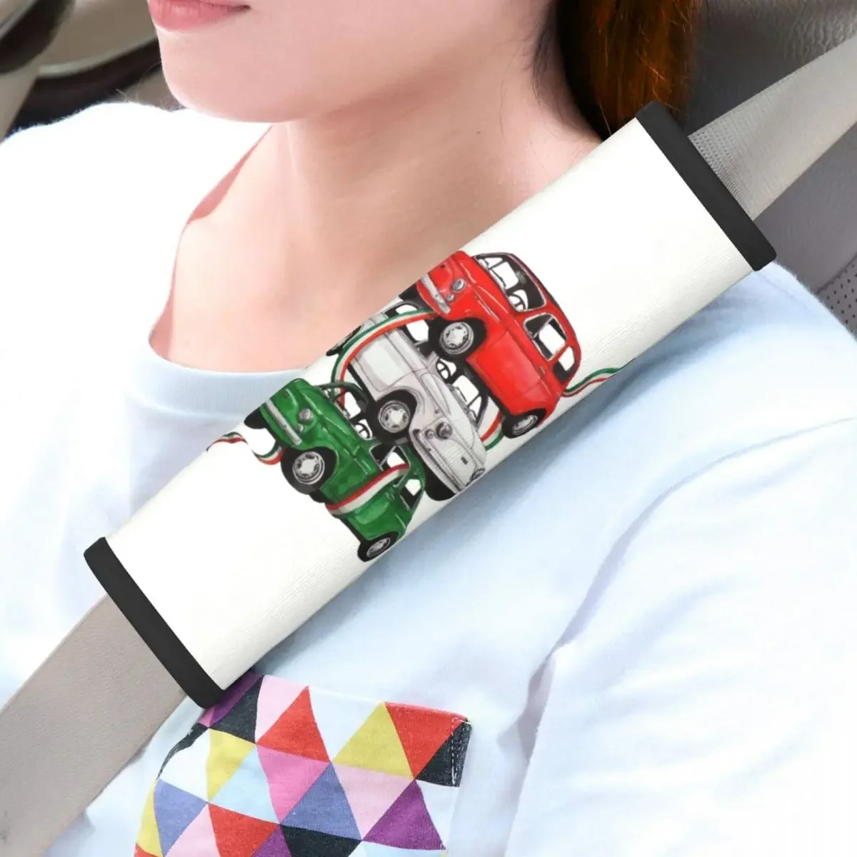 Custom Vintage Italy Flag Car Seat Belt Cover Pad 2 Pack Italian Pride Auto Seatbelt Shoulder Strap Cover