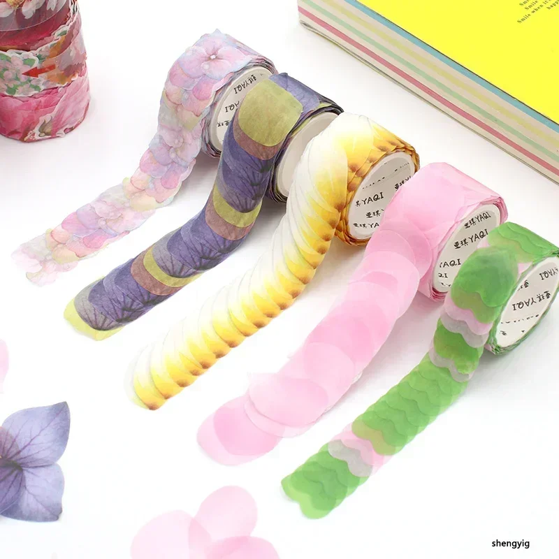 Cute Flower petal washi tape set DIY cute stickers scrapbook school office supplies stationery tape journal Cherry Blossoms