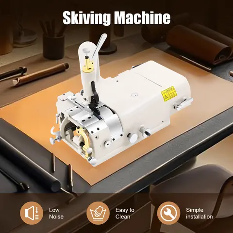 Leather Skiving Machine, Unique Automatic Sharpening Device for Footwear Bag Glove Belt Wallet Handicraft Workshop