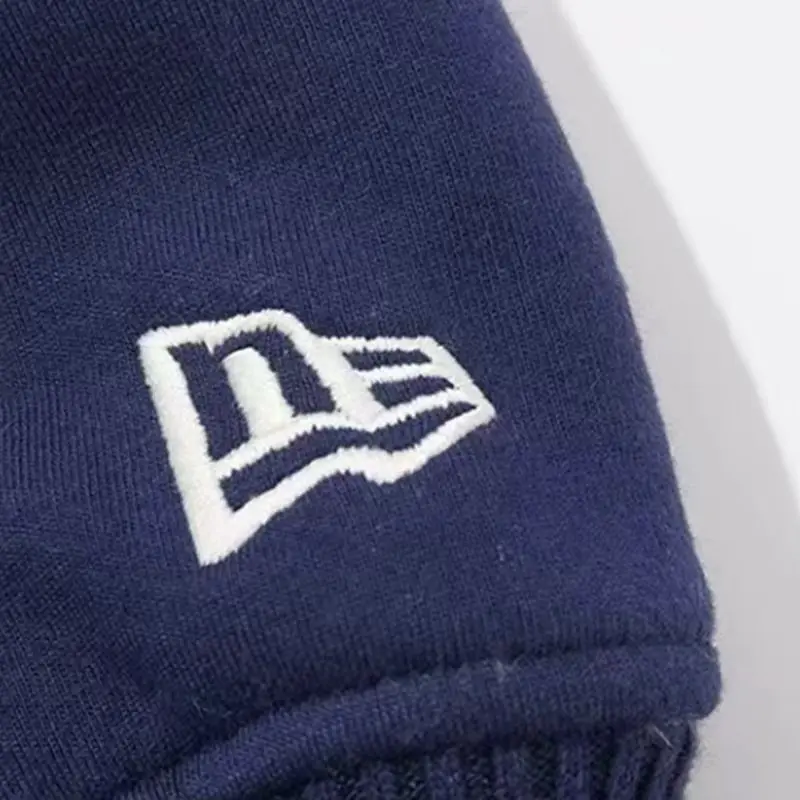 ニューエラ MLB ロサンゼルス・ドジャース フード付きジップアップスポーツカーディガン スウェットシャツ、ユニセックス、ミッドナイトネイビーブルー