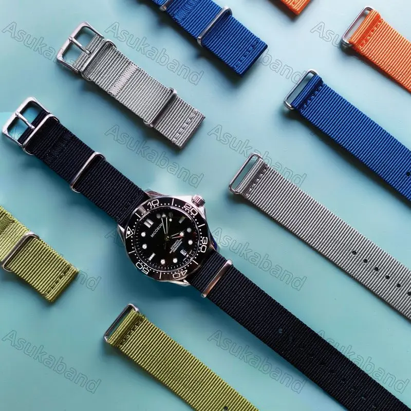 

New Nylon Watch Strap Band 20mm One Piece Loop Watchbands for Samsung Galaxy for Huawei for Amazfit for Rolex Bracelet Wristbelt