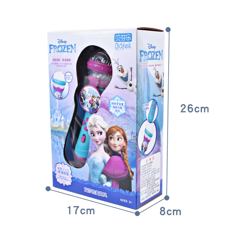 Disney Elsa Anna Olaf Girl Frozen Microphone Early Childhood Education Princess Microphone Music Amplifier Baby K Song Toy Gift