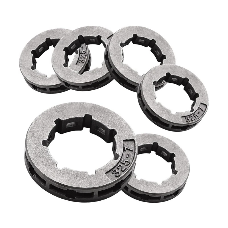 6Pcs Sprocket Drive Rim (.325Inch) 19MM Small 7T Spline For Husqvarna 501 45 74-02, 501457402, For Stihl 11892 Chainsaw