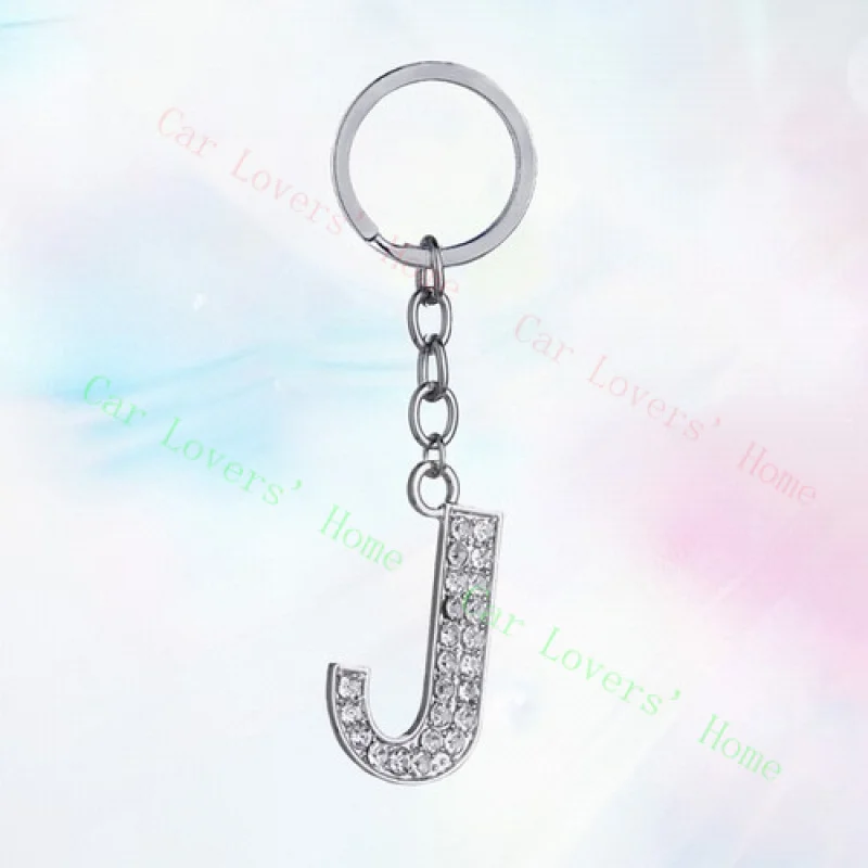 A+ Llavero Metal Letra J Rhinestone Llavero Alfabeto Bolsa Colgante Charm