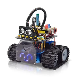 Keyestudio Upgrade Mini Smart Tank Robot V3.0 per Arduino Kit Robot Car Giocattoli STEM programmabili fai-da-te compatibili con Arduino e Mixly