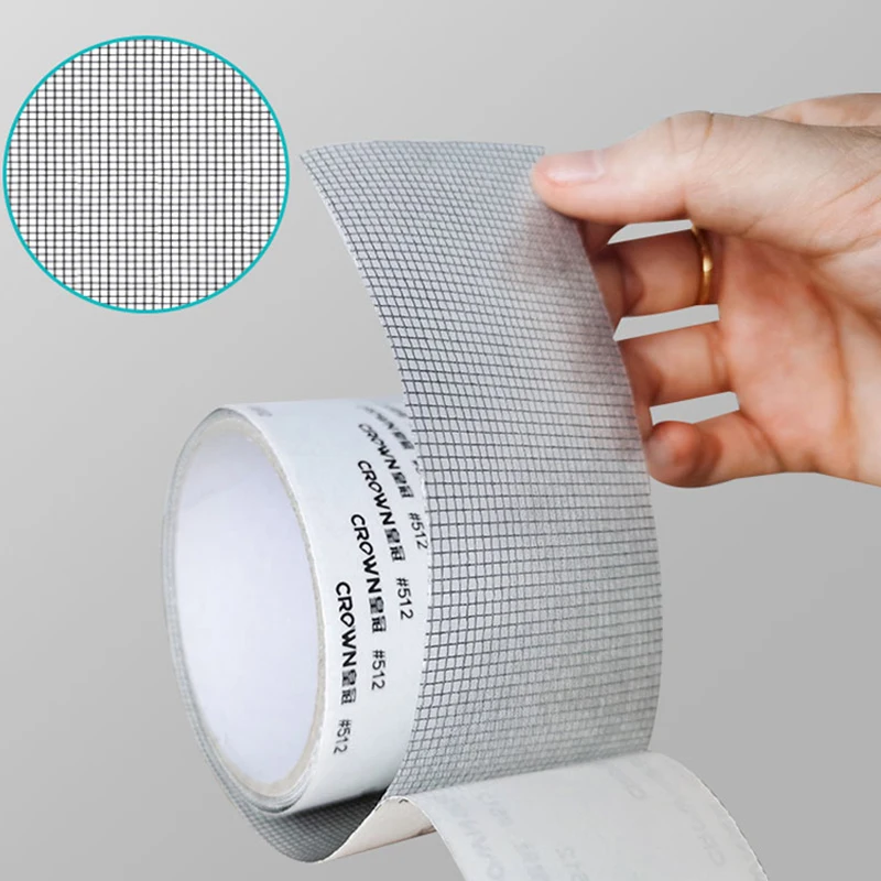 5*200cm Window Screen Repair Hole With Water Hole Self-adhesive Patch Anti-mosquito Mesh Window Screen Repair Tape