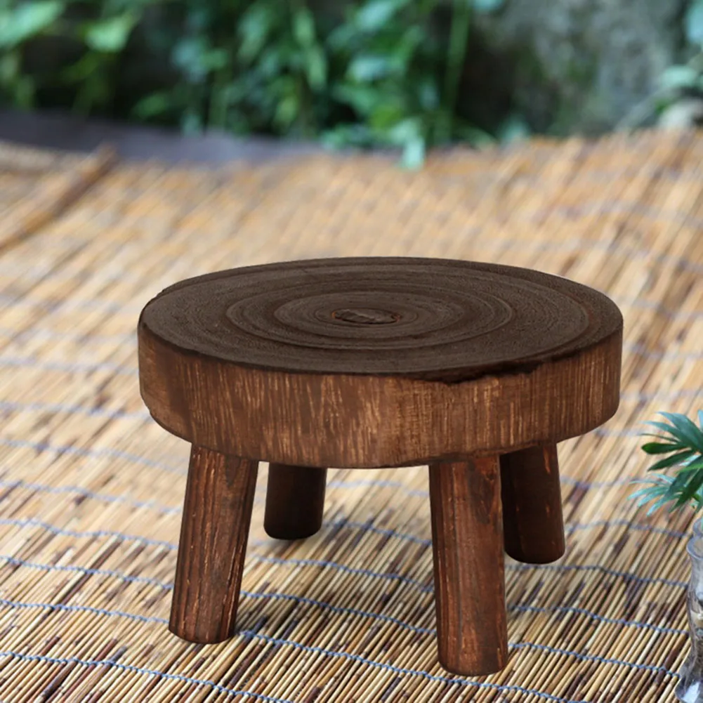 14/17/20cm Wooden Plant Pot Holder Flowerpot Base Stand Potted Plants Bonsai Display Rack for Balcony Living Room Garden