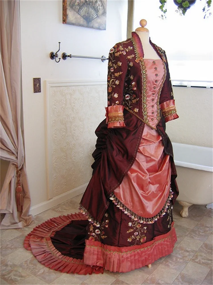 

Historical Duchess Victorian Edwardian Lady Walking Costume Gothic Steampunk Southern Ball Gown