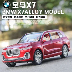 Bmw x7 suv-子供のおもちゃ,車のモデル,1:24合金,ダイキャスト,プルバック,収集品,a34