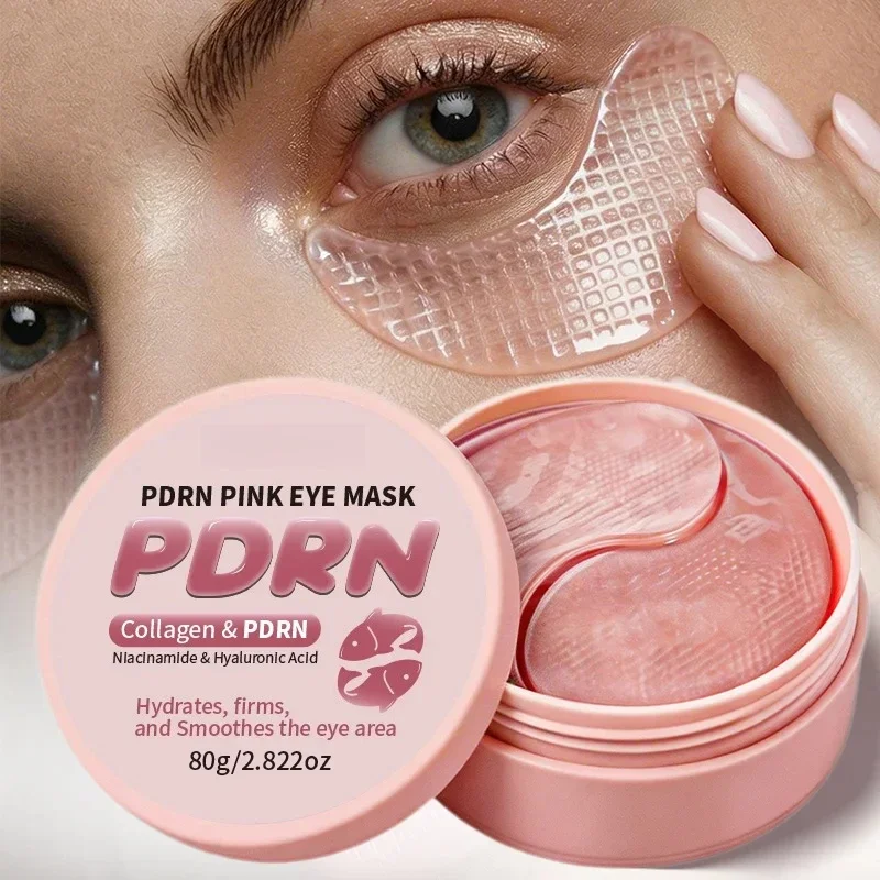 PDRN Pink Under-Eye Mask For Dark Circle And Puffiness Slip-resistant Eye Patches With Collagen Leave Skin Looking Youthful.