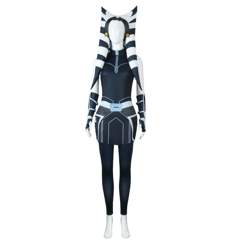 Ahsoka Tano Cosplay Costume Halloween Top and Pants with Hat Full Set Masquerade Carnival Party Outfits for Adult - view 2
