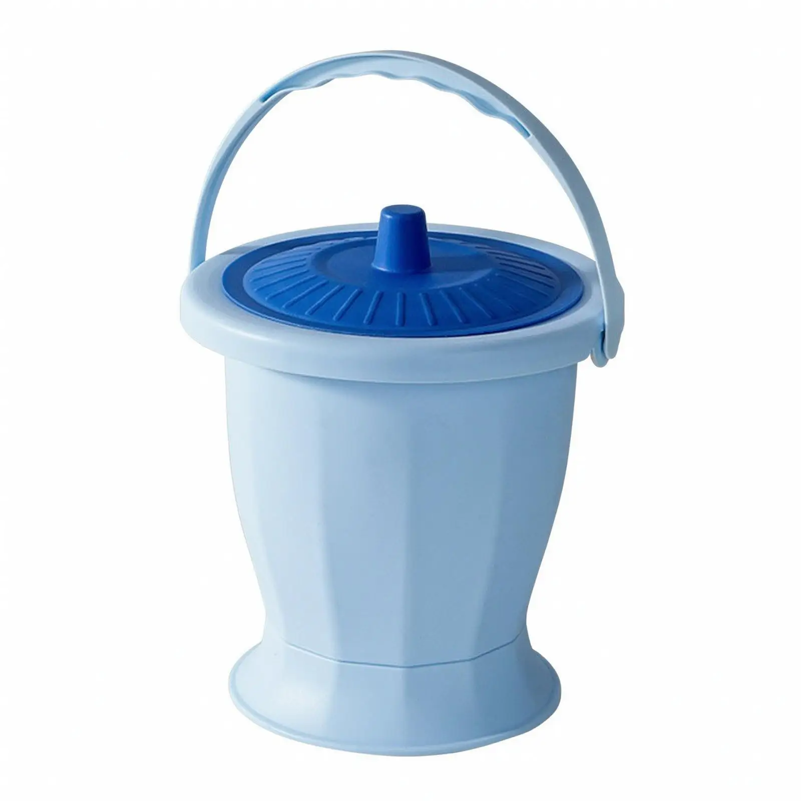 Portable Adult Toilet with Lid and Handle for Bedside Bucket Commode Potty for Elderly Travel Emergency Use