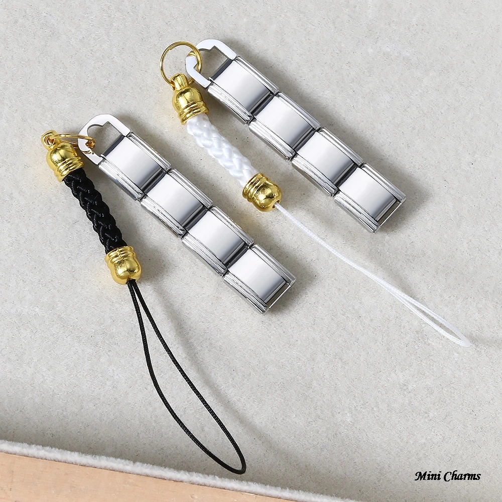 Bunter Foto-Seil-Schlüsselanhänger, passend für 9mm italienische Charms, Edelstahl, DIY-Perlen-Charm, modischer Schmuck für Damen und Herren, Geschenke – Detail 5