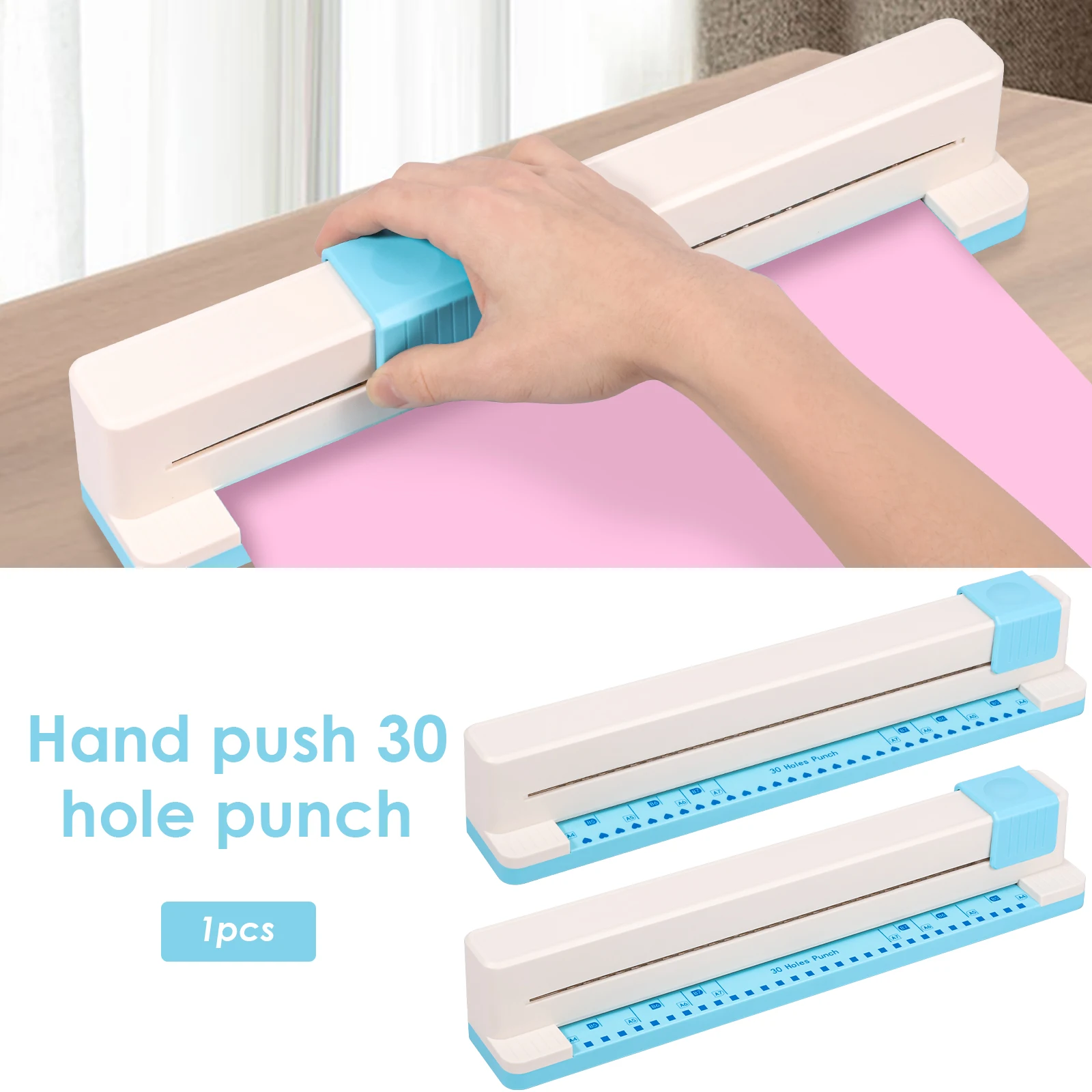 

30-луночный дырокол, блокнот-планировщик, бумага, ручной перфорированный дырокол, настольный дырокол для офисного ноутбука, скрапбукинга