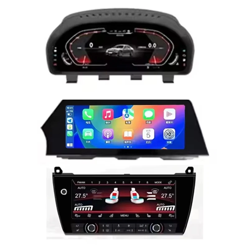 

5 Series F10 F11 F10 2011-2017 Car Radio Android Screen Carplay GPS Navigation LCD Digital Cluster Instrument AC Panel