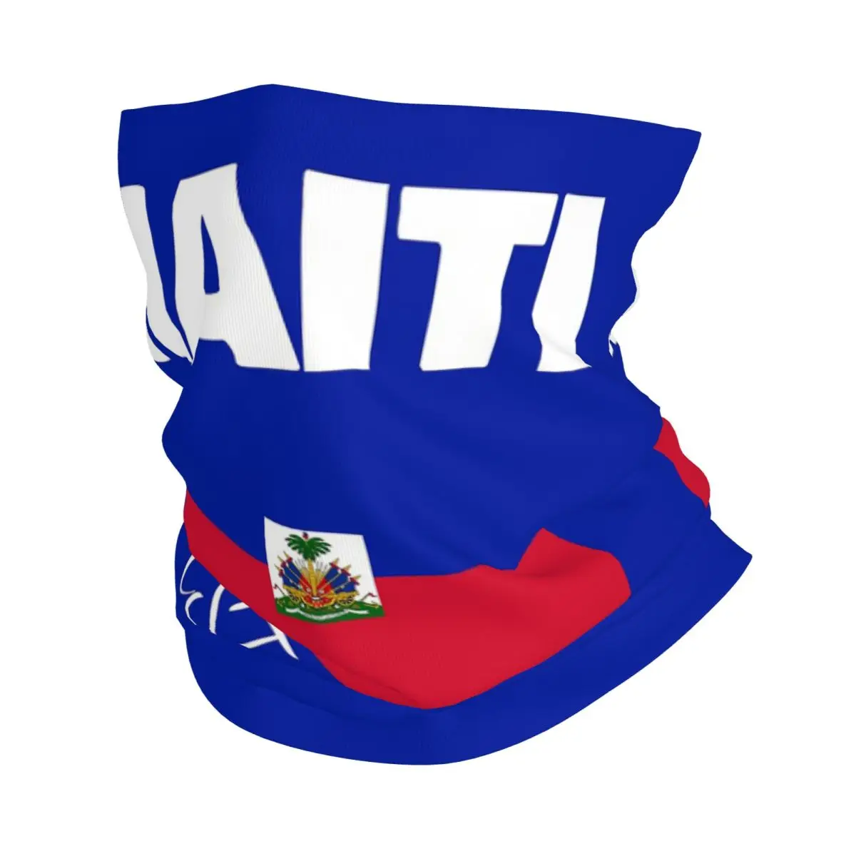 Haiti EST. 1804 Independence Haitian Flag Bandana Neck Cover Printed Face Scarf Warm Headwear For Men Women Adult Washable view 2