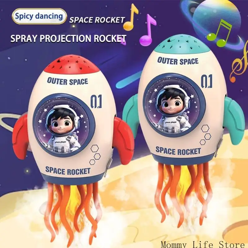 

Interactive Spaceship Projector Toy Electric Sprays Dancing Toy Obstacle Avoidance Toy For Birthday New Year Celebration