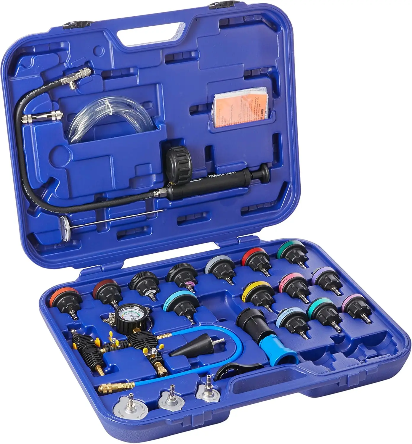 Universal Radiator Pressure Tester & Vacuum Type Cooling System Kit & 9409A Hose Clamp Pliers,Blue Clamp Pliers