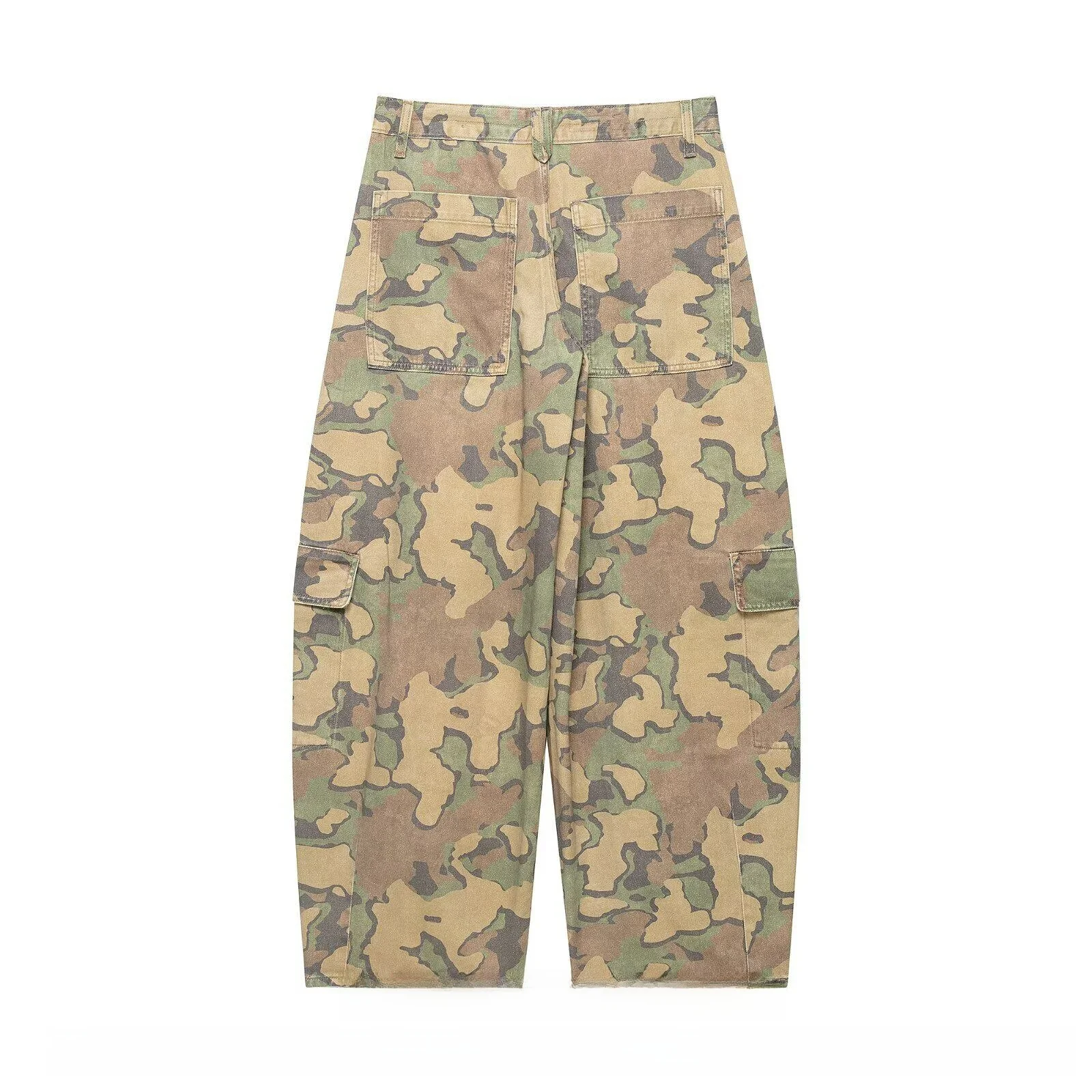 Fashionable Casual Print Loose Workwear Style Pants mid Waist New Arrival Women's Autumn 2026 Elegant Simple Versatile Trousers