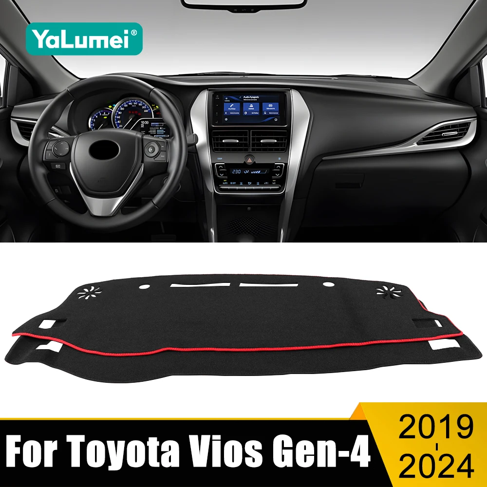 

Car Dashboard Cover For Toyota Vios Gen 4 2019 2020 2021 2022 2023 2024 Instrument Desk Sun Shade Mat Non-slip Pad