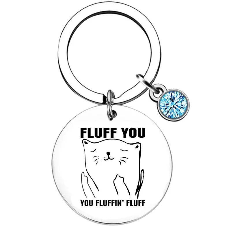 Cute Cat Lover gift Keychain Cat Friends Gift Key Chain Pendant Jewelry image 4