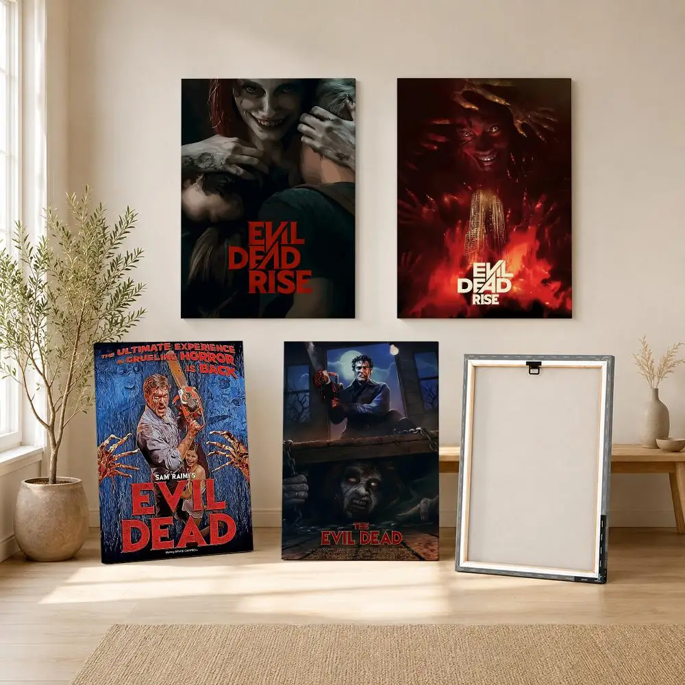 E-Evil D-Dead Movie Cult Classic Framed Wall Painting Framed Canvas Wall Art Print | Modern Poster | Home Hallway Decor