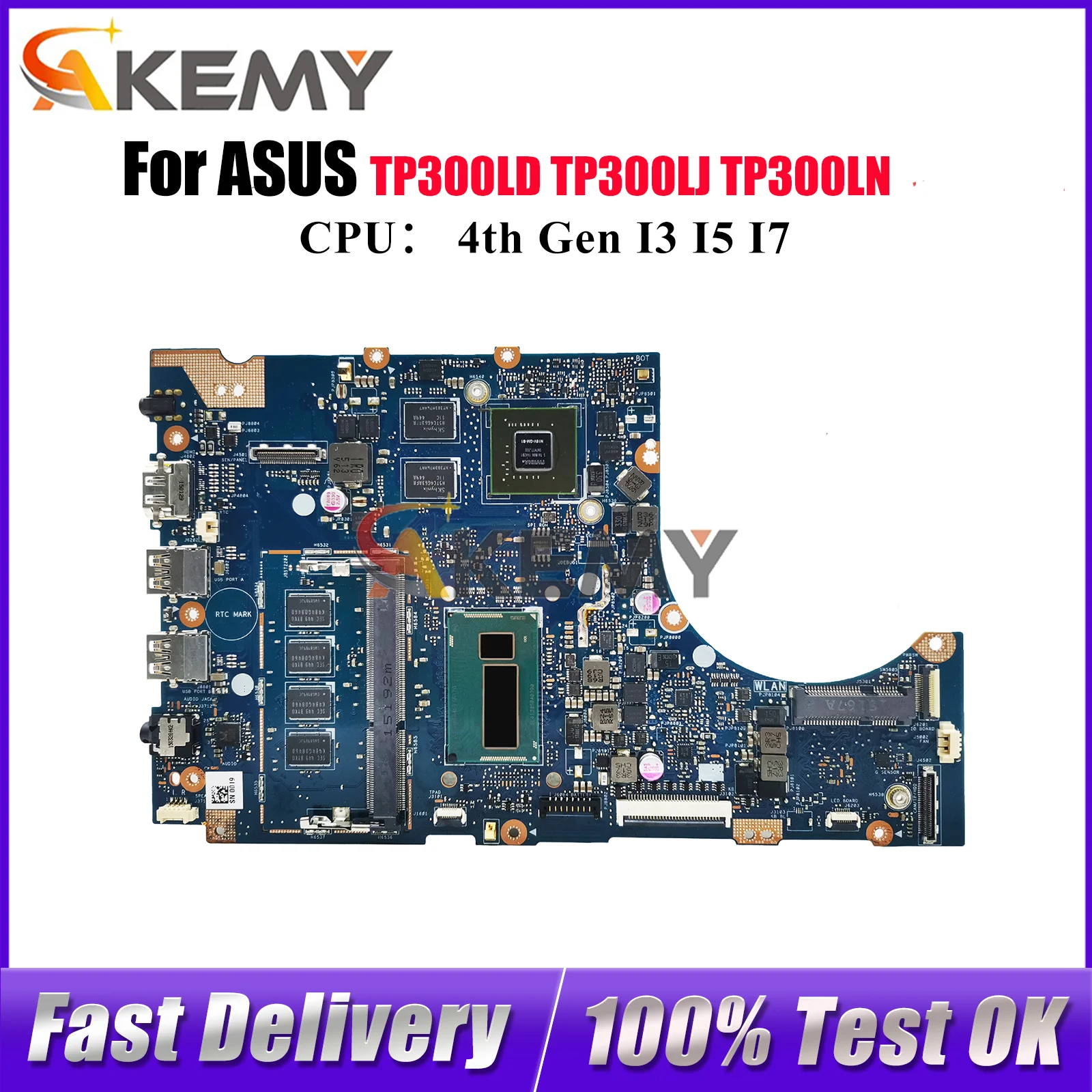 

TP300LJ Laptop Motherboard For ASUS VivoBook Flip TP300LN TP300LA TP300L TP300LD TP300LAB Q302L TP300LJ Mainboard I3 I5 I7 CPU