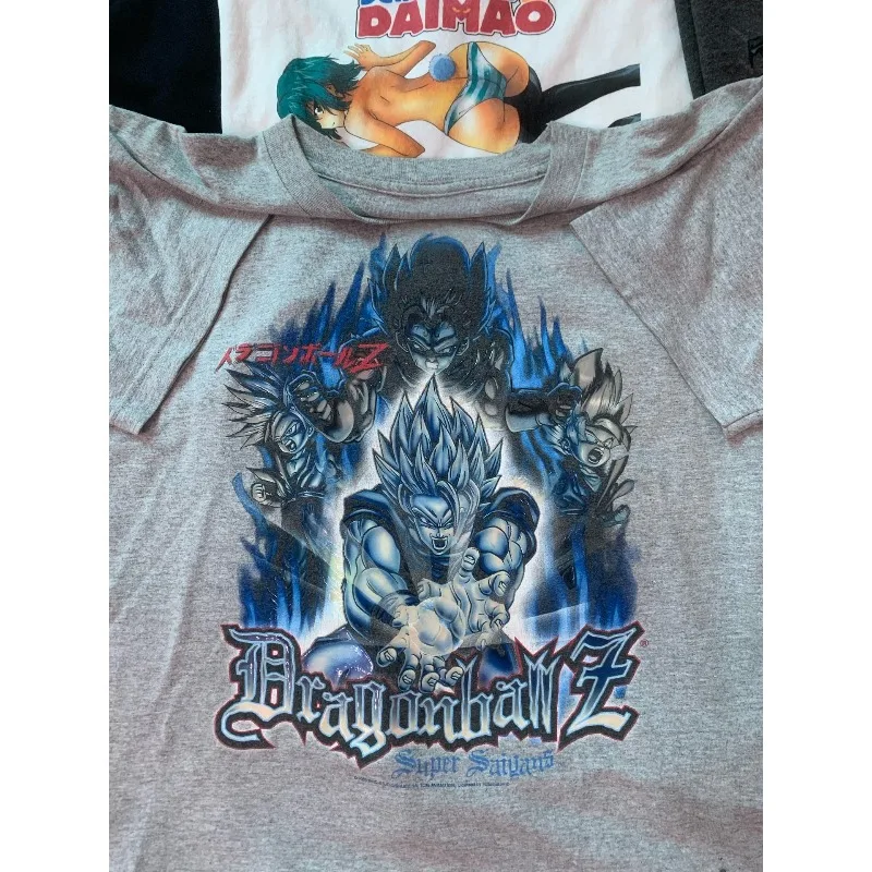 

Summer Men's Japanese Anime Dragon Ball Graphic T-shirts Oversize 100% Cotton Clothing Harajuku Y2K Sportswear Vintage Tops Tees