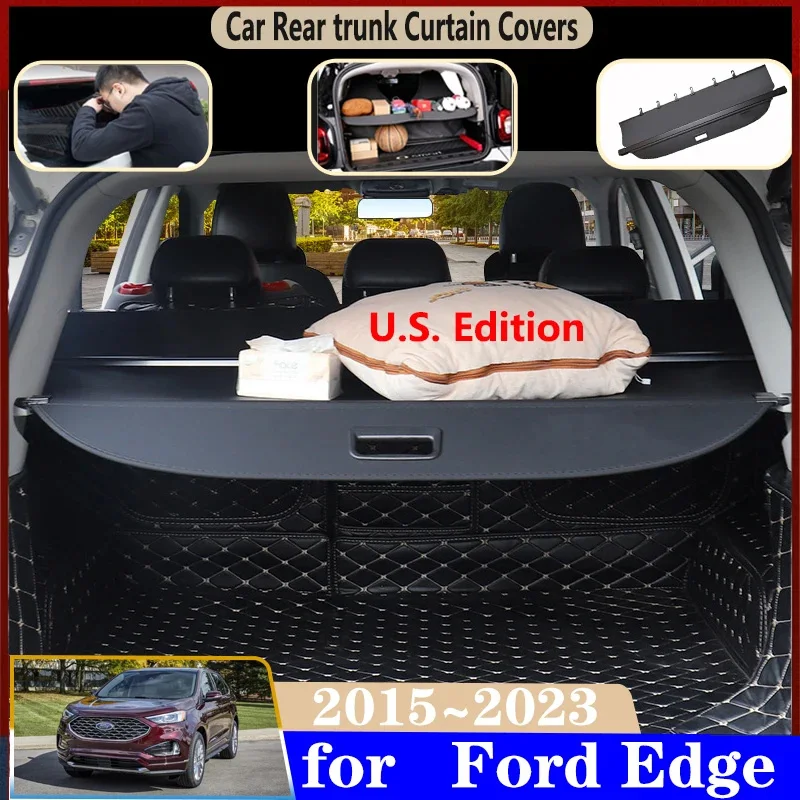 For Ford Edge U.S. Edition CD539 MK2 2015~2023 Car Dedicated Trunk Cover Rear Curtain Retractable Space Anti-peeping Accessories