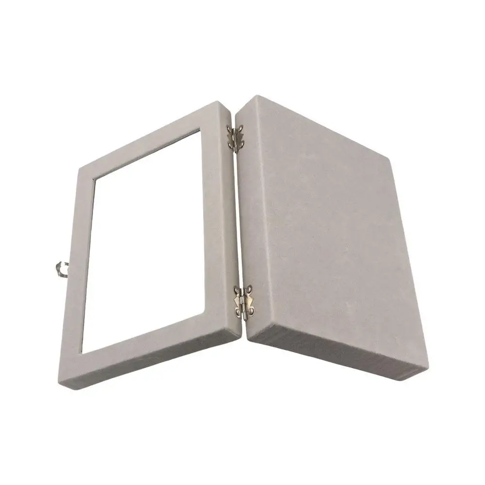 

Women Lady Portable Earring Jewelry Box Necklace Velvet Storage Case Display Tray Holder Jewelry Show case Organizer Box
