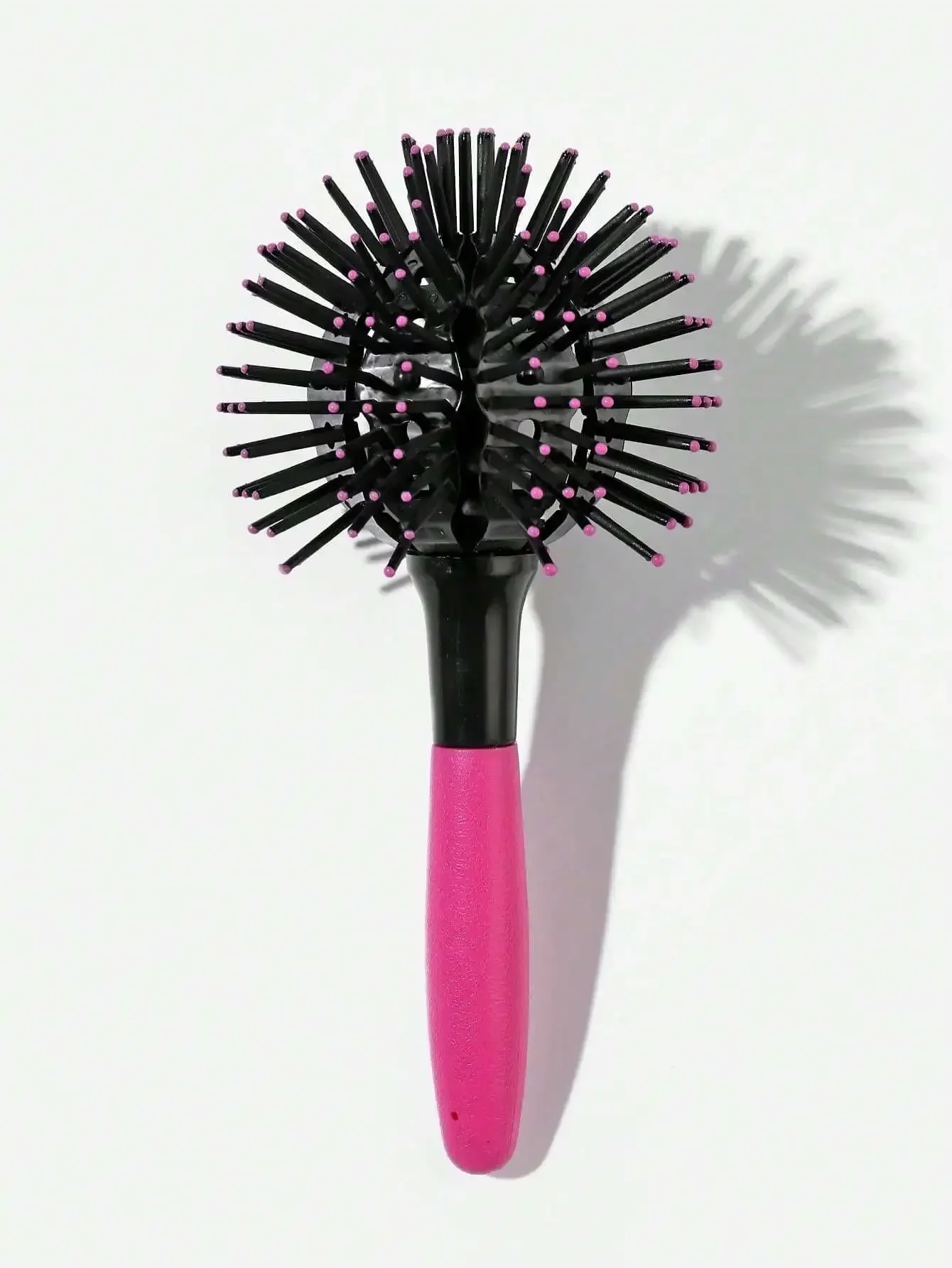 

Dry & Wet Use Round Hair Brush 1pc Large Plastic Funny Round Dual Use Anti-Slip Hair Brush/ Hair Comb For Hair Styling, Hair Bru