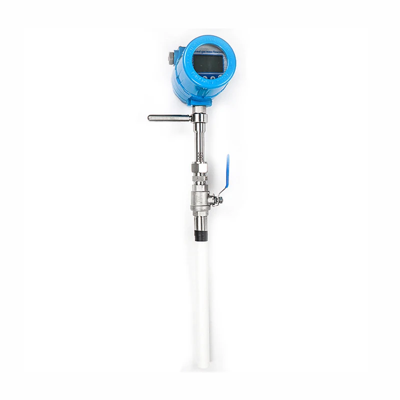 Gas compress Air 4-20mA RS485 Biogas LPG Insertion Type Thermal Gas Flow Meter 600mm 800mm 1000mm O2 H2 CH4 Natural