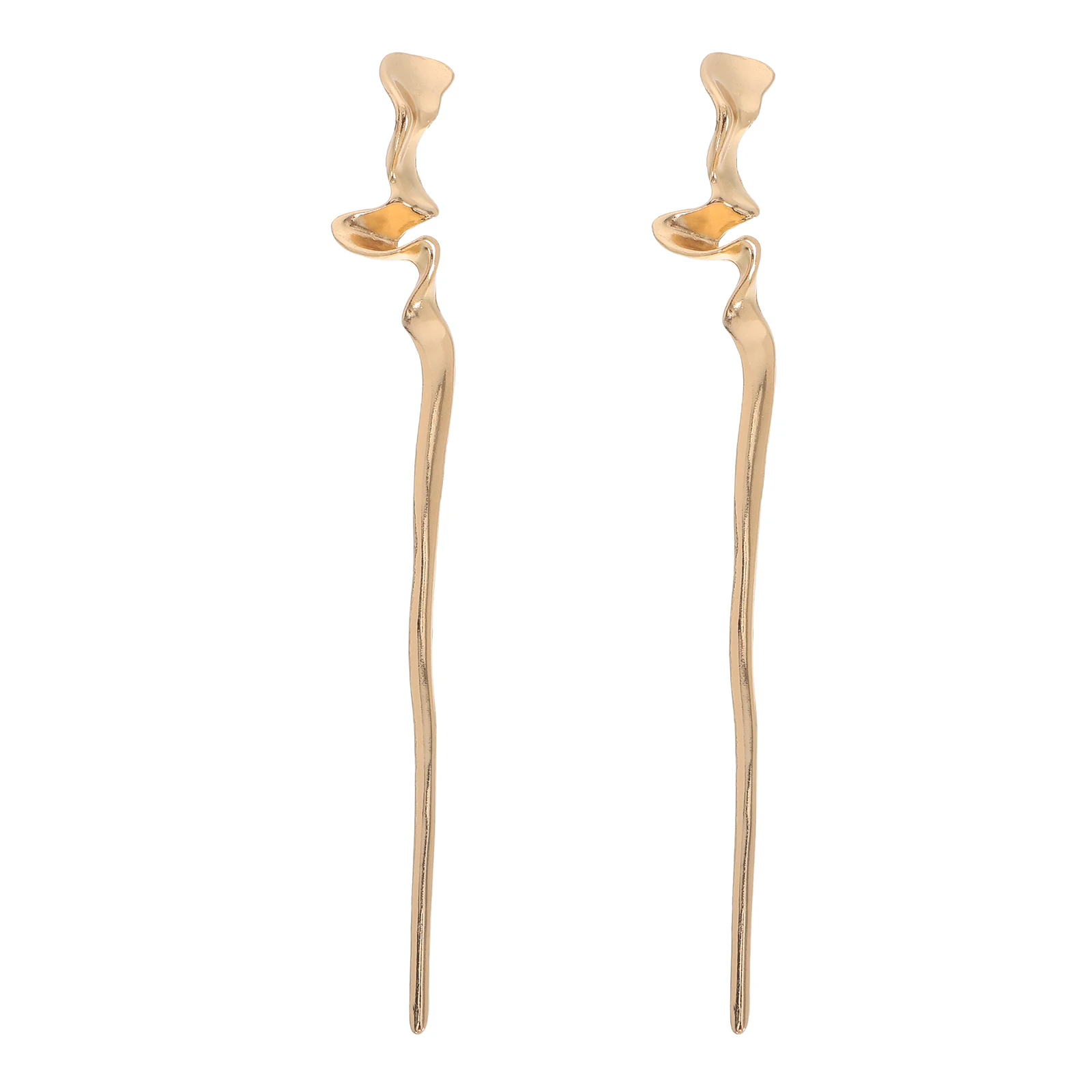 

2pcs Metal Hairpin Vintage Pins Bun Styling Zinc Alloy Hair Sticks Accessories Long Hair Women Hairpins Geometric Design