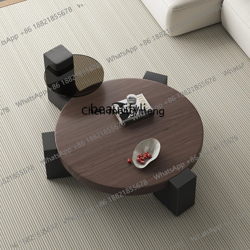 

Итальянский минималистичный чайный столик из цельного дерева, современный минималистичный светильник для гостиной, роскошный чайный столик, комбинированный орех