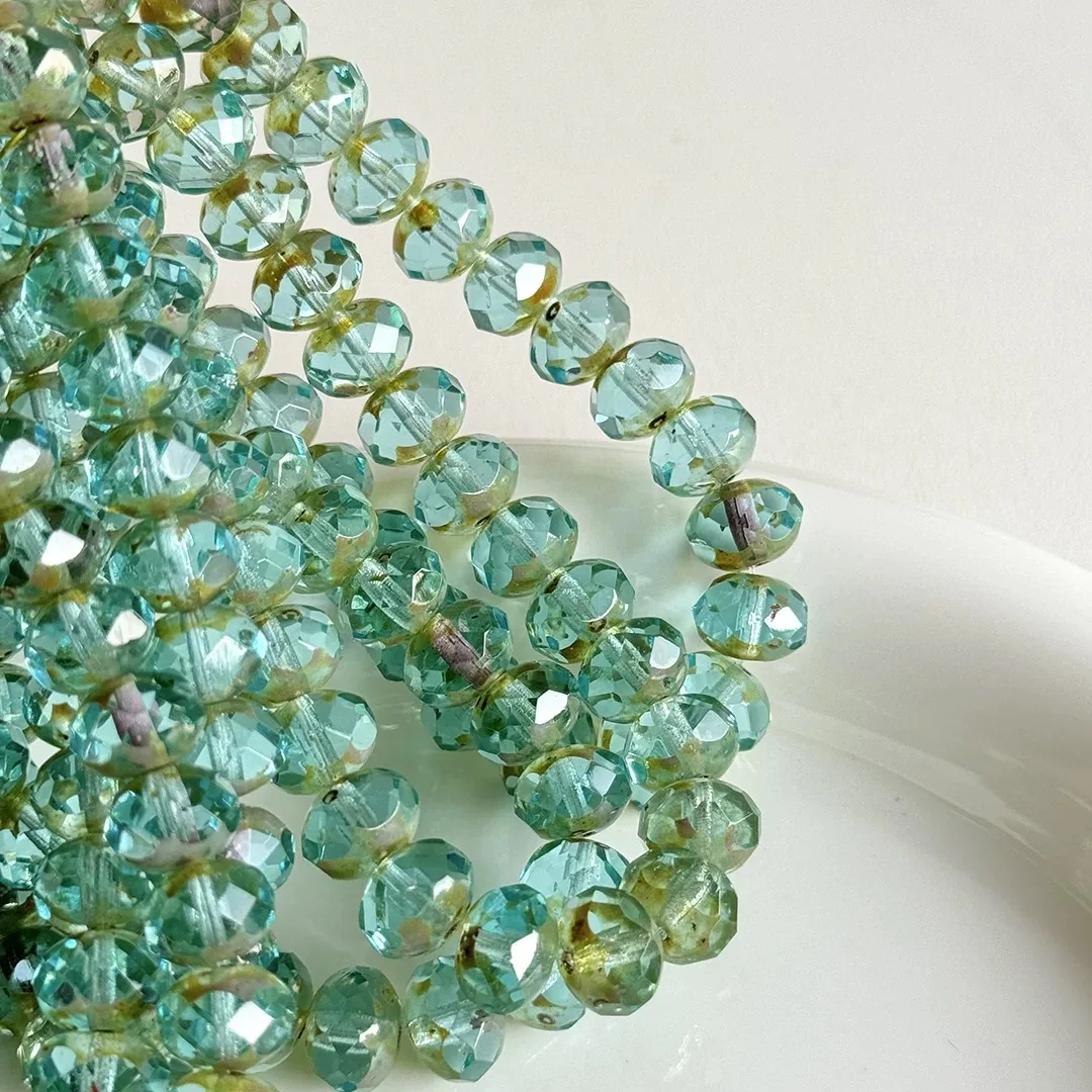 15pcs  6*8mm  Loose Spacer Beads for Jewelry Making DIY Handmade Bracelets Earrings