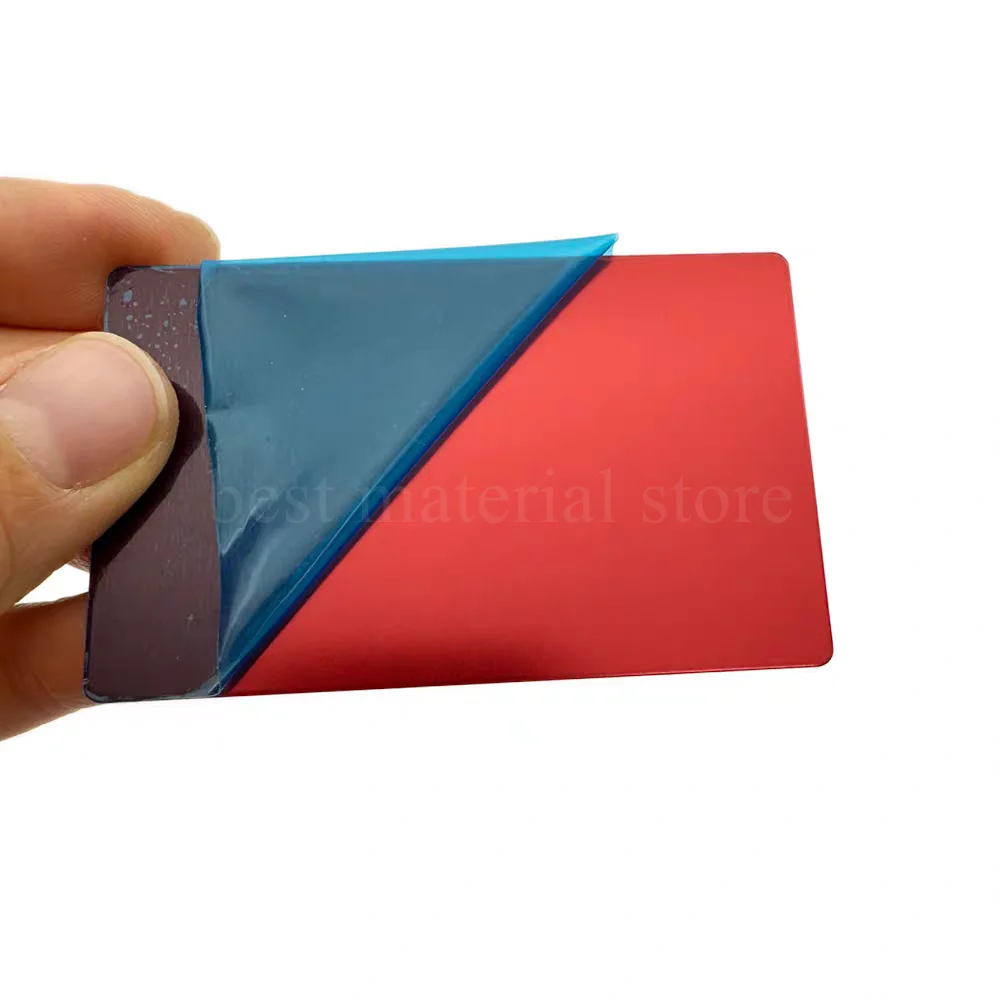 3pcs Black Blue red Pad Printing Anodized Blank Aluminium Sheet Steel Plate Custom Blank Mirror Laser Engraving Marking Board