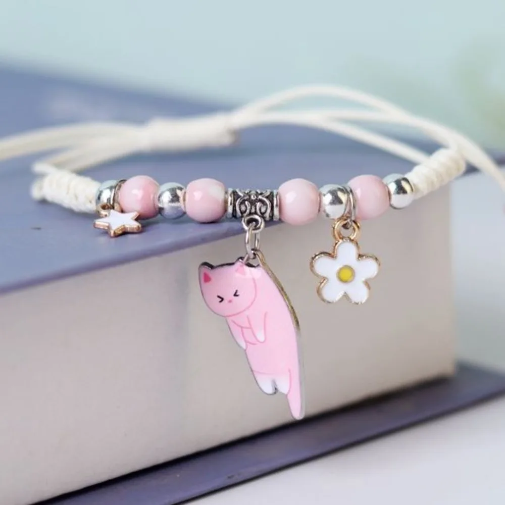 Fashion Charm Cartoon Cat Bracelet Bracelet Jewelry Adjustable Cute Animal Bracelet Lucky Korean Friendship Bracelets Student