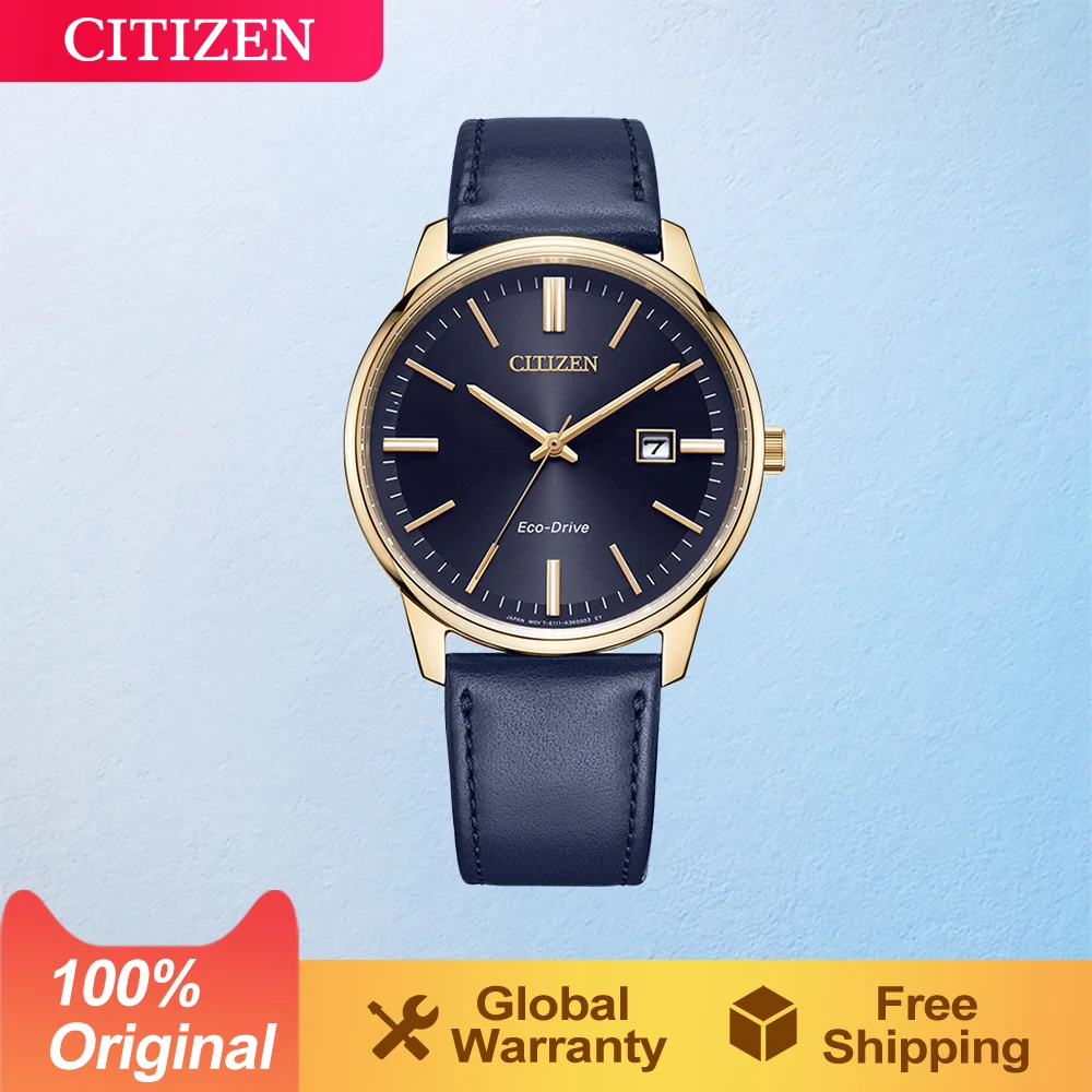 CITIZEN Original Japan  Quartz Watch Eco-Drive Calf Belt Business Casual Women's Watch BM7522-15L