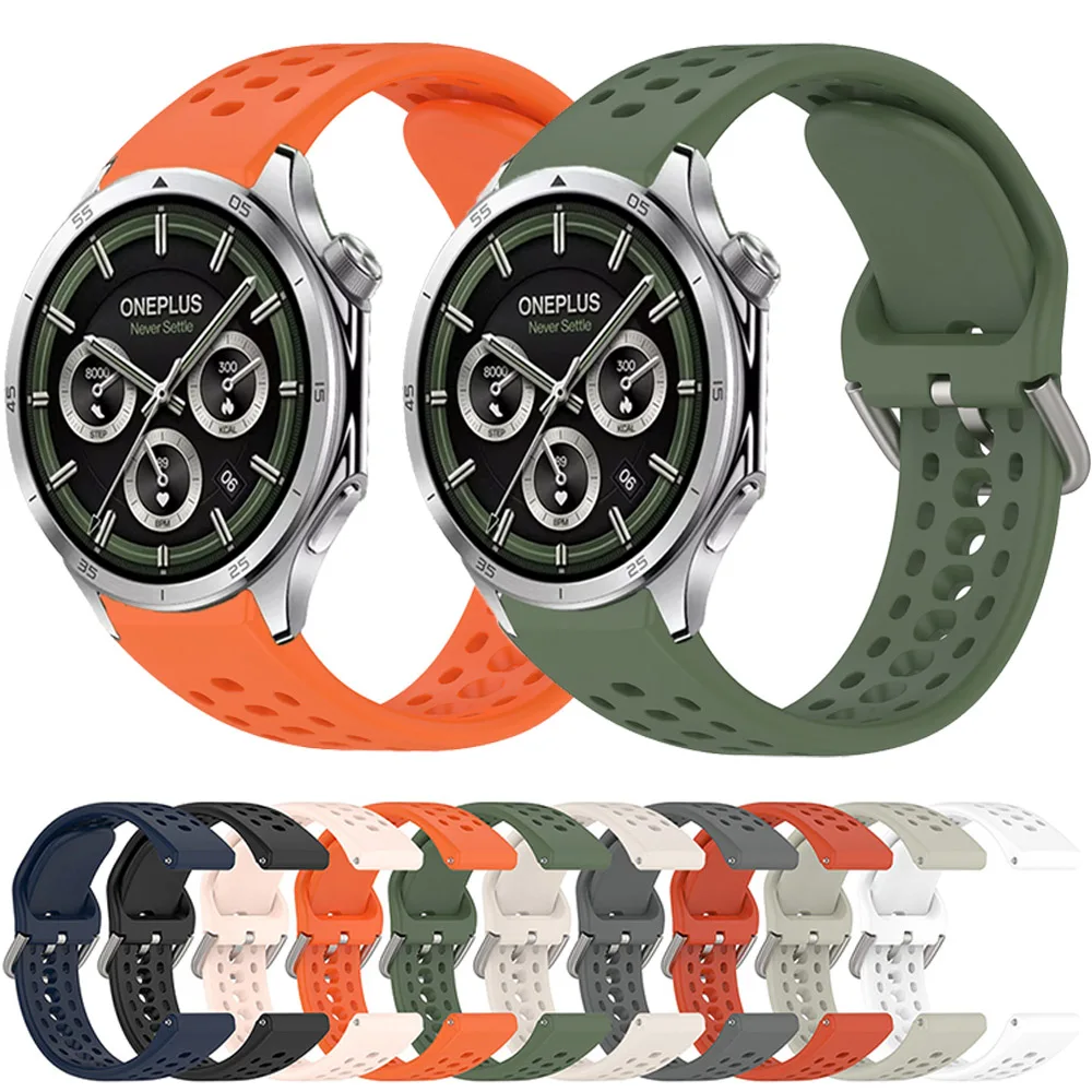 22 mm Silikonarmband für Oneplus Watch 3 46 mm/Lite/2/2R/OPPO Watch S/X3/X2 Sportarmband für Amazfit Bip 6 5/Active Max Correa