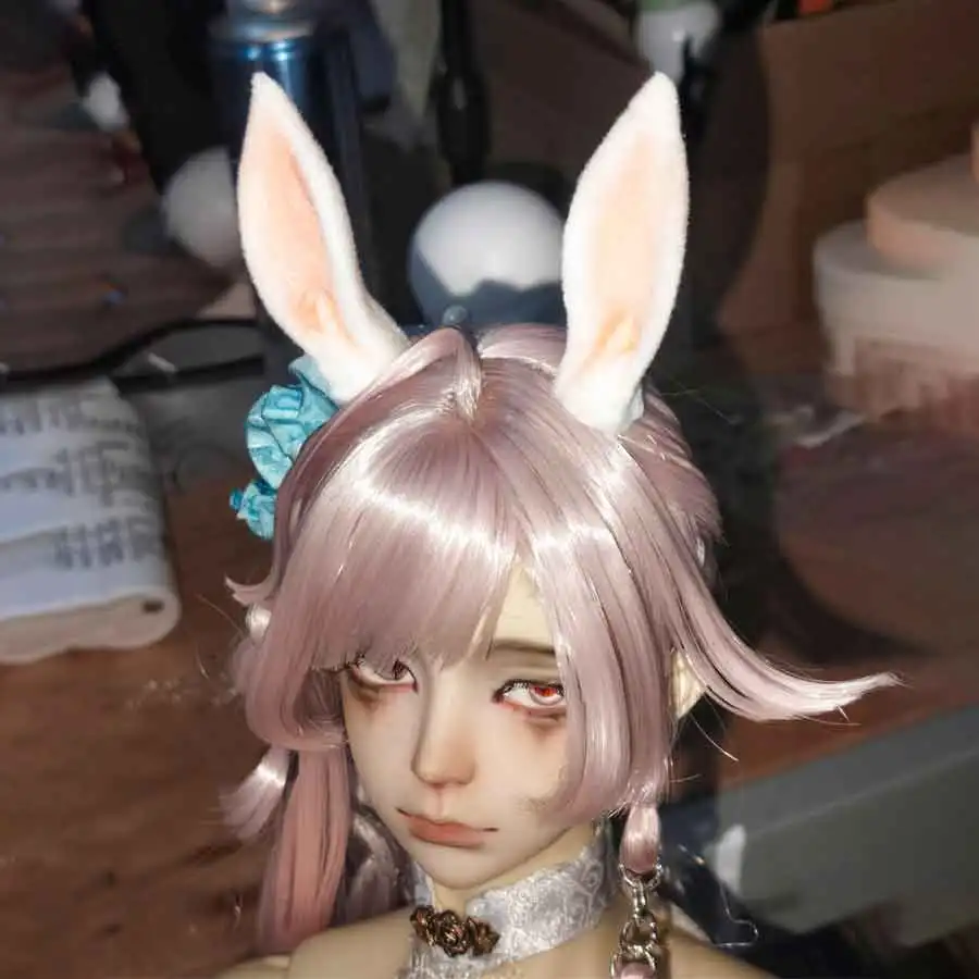 Ye Laurie BJD Doll Headgear for 1/3 1/4 1/6 size Cute Doll Rabbit Ears Headgear Simulation Headgear BJD Doll Accessories